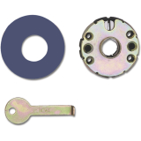 HEWI Drckerrosetten flach 305.23R - Polyamid, stahlblau