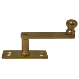 Fensterreiber auf eckiger Platte, 20 mm, Messing poliert