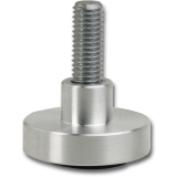 Hhenverstellschr. mit AL-Teller u.F-Gleiter,60, M8x25, AL pol./FE verzi.