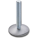 Hhenverstellschr. mit angefrsten 4-Kant, 75, M10x60, Edelstahl geb./FE verzi.