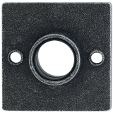 HRTNAGL Drckerosette eckig - SHall u. Sll, 52x52 mm, verz. schwarz passiviert