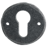 HRTNAGL Zylinderrosette rund PZ, - FULP u. Imst, 53 mm, verz schwarz passiv