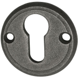 HRTNAGL Zylinderrosette PZ,  50 mm, Hhe 3 mm, verzinkt schwarz