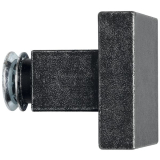 HRTNAGL Knopfdrckerlochteil eckig fix fr Hall,Sll,60x60,verz schwarz passiv