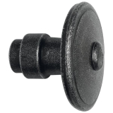 H�RTNAGL Knopfdr�ckerlochteil, rund fix f�r FULP, Imst,60,verz. schwarz passiv.