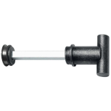 HRTNAGL WC, -Olive mit rundem Notffner FULP u. Imst verzinkt schwarz passiv