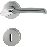 HOPPE Drckergt. BERGEN - auf Ros. BB, TS 39-47, Messing verchromt/Edst.-Eff.