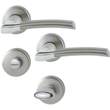 HOPPE Drckergt. BERGEN - auf Ros. WC, TS38-42, Mess. verchromt/Edelstahl Effekt