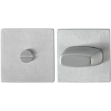 HOPPE Zylinderrosette flach mit Sttznocken eckig PZ, Edelstahl