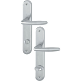 HOPPE Drckergt. ROISSY - aufLS WC90, TS40 - 45, Li, Messing verchromt matt