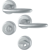 HOPPE Drckergt. ROISSY - auf Ros. WC, TS39-44, Mess. satiniert/verchromt matt