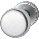 HOPPE T�rknopf Flachform - auf Rosette, Knopf � 59 fest, silber eloxiert