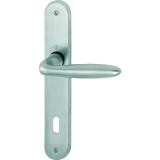 HOPPE Drckergt. VERONA - auf LS BB90, TS32 - 48, Messing verchromt matt