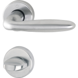 HOPPE Drckergt. VERONA - auf Ros. WC, TS38 - 42, Messing verchromt matt