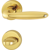 HOPPE Drckergt. VERONA - auf Ros. BB, TS 39 - 47, Messing verchromt matt