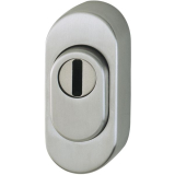 HOPPE SH-Zylinderrosette auen oval, m Kernziehschutz, EdSt.matt