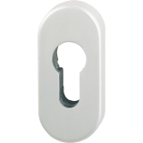 HOPPE SH-Zylinderrosette auen oval, m Kernziehschutz, EdSt.matt