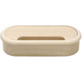 Kabeldurchgang oval, Holz, 57 x 143 mm, Ahorn roh