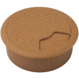 Kabeldurchgang rund, Einbau  80 mm, Kunststoff hellgrau