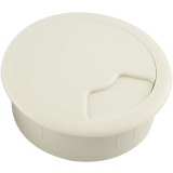 Kabeldurchgang rund, Einbau  80 mm, Kunststoff wei