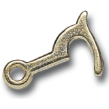 Kassettenhaken mit Ringschraube 30 mm, Stahl vermessingt