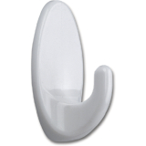 Klebehaken Oval Breite 26 mm, H�he 42 mm, Kunststoff wei�