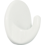 Klebehaken Rund � 34 mm, Tiefe 20 mm, Kunststoff wei�