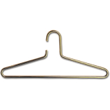 Kleiderbgel Petet starr, mit Hosensteg, Edelstahl unbehandelt