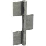 Konstruktionsband 3-tlg. 220 x 50 x 4 mm, Stahl blank