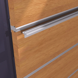 Wall Sys Tablar-/Korpustrger 19 mm, zum Einhngen, Aluminium natur eloxiert