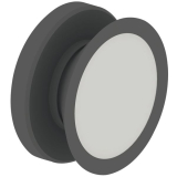 Glaspunkthalter Mini, 20 mm, 6 - 8 mm Glas,Kunststoff schwarz/Kappe Edelstahl