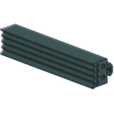 Dichtung 41AL-EPDM, fr Basisprofil Glasstrke 8 & 10 mm, Kunststoff grau