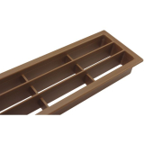 Lftungsgitter Lnge 458 mm, Breite 65 mm, KS braun
