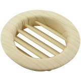 Lftungsrosette rund  74 mm, Einlass  60 mm, Fichte roh