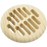 Lftungsrosette rund  83 mm, Einlass  68 mm, Fichte roh