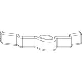 MACO Abdeckkappe Drehlager f. 3-flg. Fenster, Rahmenteil, wei RAL 9016 (42714)