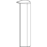 MACO Abdeckung Falz-/Ecklagerbnder AS/PVC, DT ohne V,RAL 9016, links (41741)