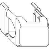 MACO Abdeckung kurz Ecklager AS/DT/PVC, titan (42048)
