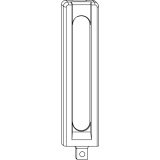 MACO Abdeckung lang Ecklager DT/PVC, braun F5 (42208)