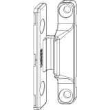 MACO Anpressverschluss, Flgel-und Rahmenteil Holz f. -Dichtung, silber (55028)