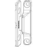 MACO Anpressverschluss, Flgel- und Rahmenteil PVC, silber (54783)