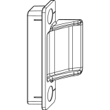 MACO Anpressverschluss verdeckt fr PVC, Flgelteil , 13V, silber (94185)