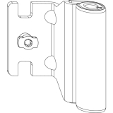 MACO Bandwinkel aufschraubbar 12/18- 9 mm, 120 kg, wei� (207882)