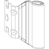 MACO Bandwinkel aufschraubbar 12/20-13 mm, inkl. Abdeckkappe wei (55009)