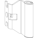 MACO Bandwinkel Doppeltopf 4/18- 9 u. 12/18- 9 mm, 130 kg, wei (207897)