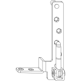 MACO Ecklager 180 kg Holz, 12/18 mm, Tragezapfen 9 mm, wei, rechts (222500)