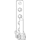 MACO Ecklager PVC, mit 3 mm Positionszapfen, 100 kg, silber (52483)
