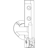 MACO Ecklager TO, 12/20 mm, rechts, 130 kg, silber (54722)