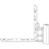 MACO Ecklagerband DT ohne V, 12/18-13 mm, links, silber (208889)