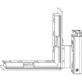 MACO Ecklagerband DT mit �V, 12/18-13 mm, rechts, mit Unterlage, silber (209594)